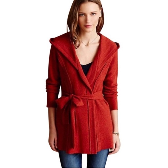 Rosie neira boiled wool wrap jacket - burnt orange - Picture 2 of 4